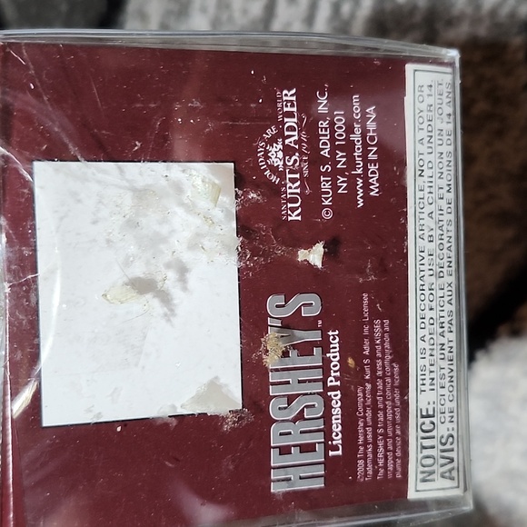 HERSHEY'S CANDY-BAR 2008 KURT ADLER HANDCRAFTED GLASS CHRISTMAS ORNAMENT - Picture 7 of 12